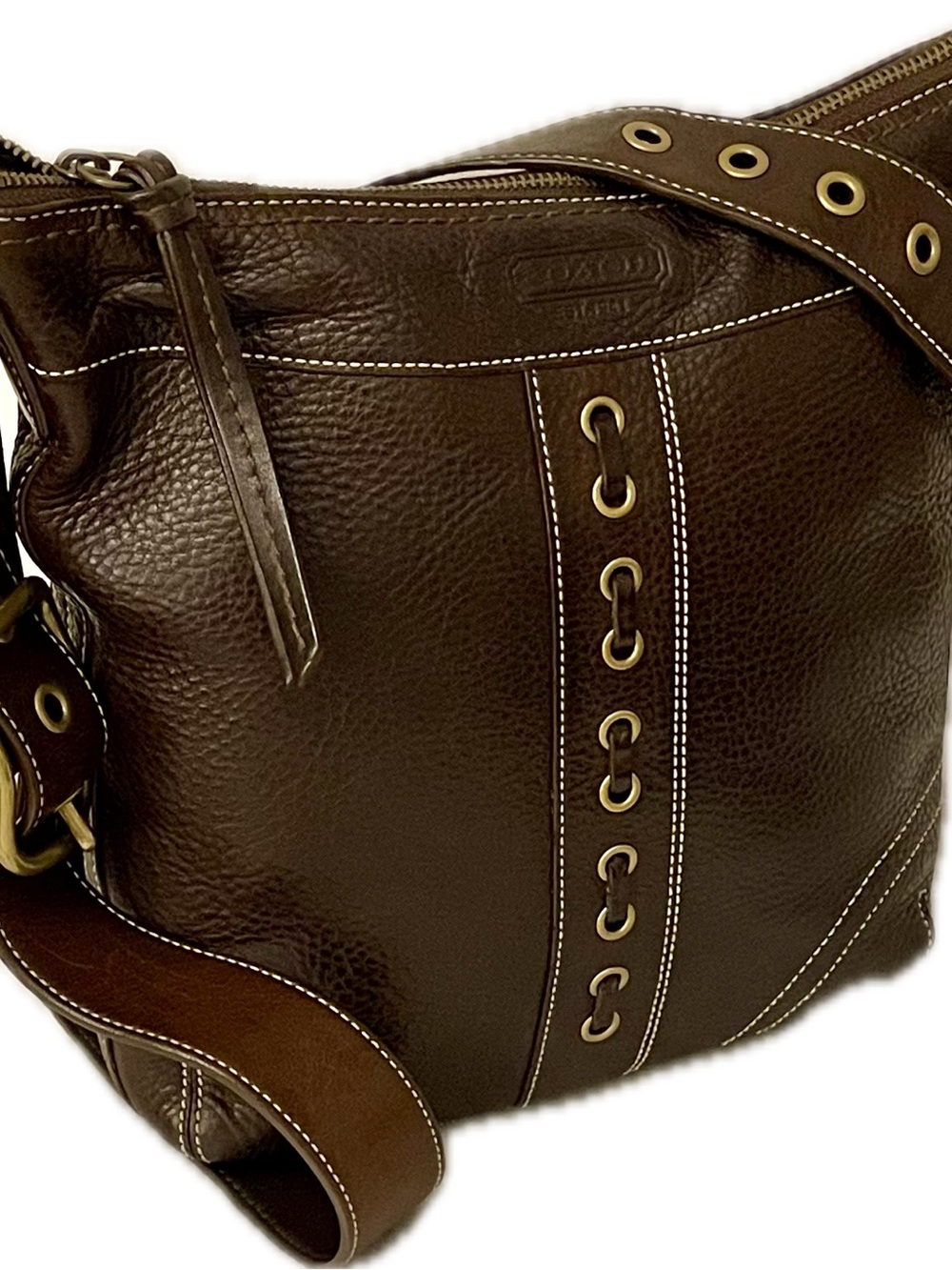 Coach Vintage Chelsea Convertible Lace Pebble Leather Handbag